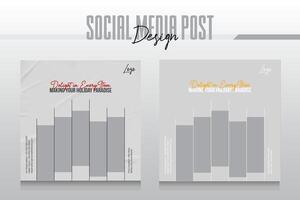 food social media promotion and banner post design template vector