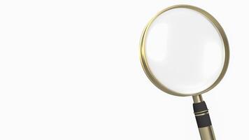 The magnifying glass on white Background  3d rendering. photo