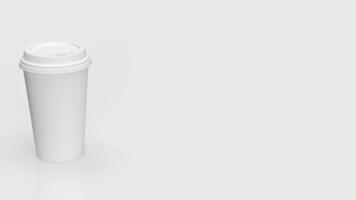 The coffee paper cup for hot drink concept 3d rendering. photo