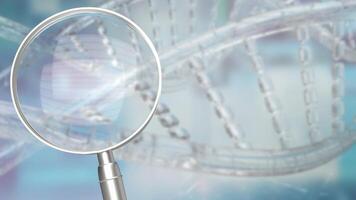 The magnifying glass on sci Background  3d rendering. photo