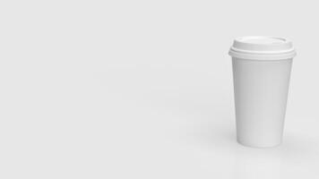 The coffee paper cup for hot drink concept 3d rendering. photo