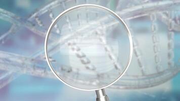 The magnifying glass on sci Background  3d rendering. photo