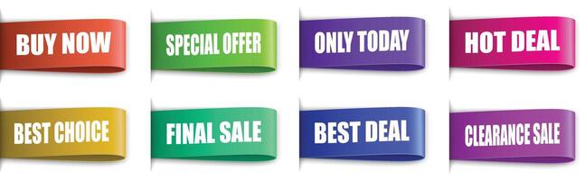 flat design vector sale tag sale price label sticker set collection