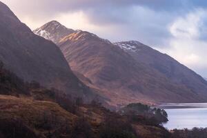 The beautiful mountains in the Scottish Highlands. Glenfinnan, Scotland. photo