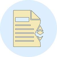 Ethereum Document Vector Icon