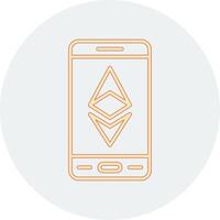 Ethereum Smartphone Vector Icon