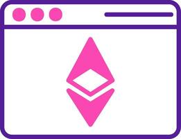 ethereum navegador vector icono