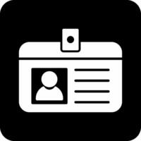 icono de vector de tarjeta de identificación