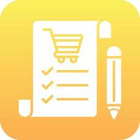 Shopping List Vector Icon
