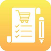 Shopping List Vector Icon