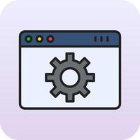 Web Page Setting Vector Icon