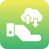 Cloud Data Transfer Vector Icon