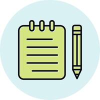 Notes Writing Vector Icon