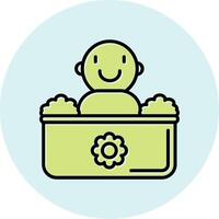 Baby Bath Vector Icon