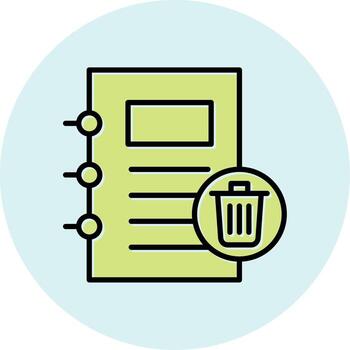Notes Delete Vector Icon