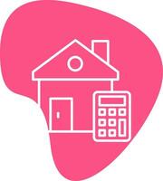 House Cost Calculator Vector Icon