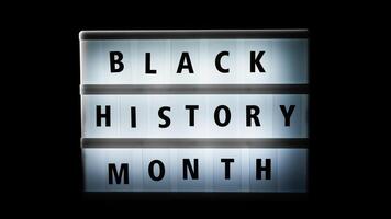 Turn On Signboard With Black History Month Text photo