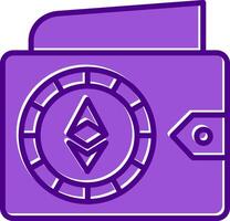 ethereum billetera vector icono