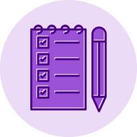 Notepad Writing Vector Icon