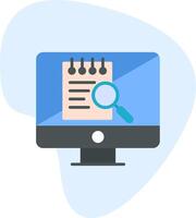 File Search Computer Vector Icon