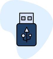 icono de vector de usb