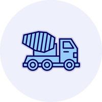 Mixer Truck Vector Icon