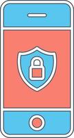 Mobile Security Vector Icon