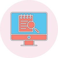 File Search Computer Vector Icon