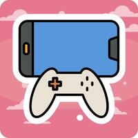 Joystick and Mobile Vector Icon
