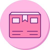 icono de vector de caja de entrega