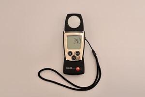 professional luxmeter for measuring light. for measuring light intensity photo