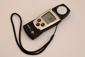 professional luxmeter for measuring light. for measuring light intensity photo