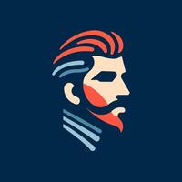 Man face logo. Vector illustration