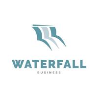 Waterfall Icon Logo Design Template vector