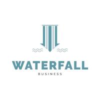 Waterfall Icon Logo Design Template vector
