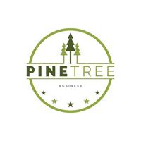 Pine Tree  Icon Logo Design Template vector