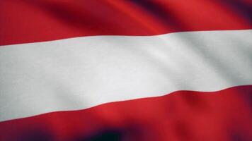 Close up of wavy flag of Austria. Flag of Austria background video