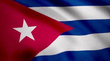 Fabric texture flag of Cuba. Flag of Cuba background video