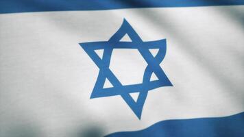 réaliste drapeau de Israël agitant avec très détaillé tissu. drapeau de italia Contexte video