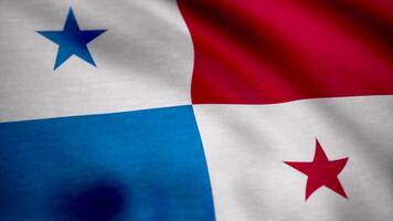 Grunge color background, flag of Panama. Close-up, fluttering downwind. video