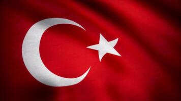 Grunge colorful background, flag of Turkey. Close-up, fluttering downwind. Flag of Turkey background video