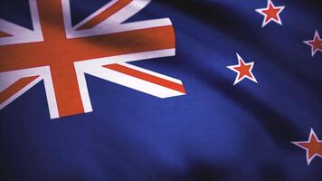 nuevo Zelanda ondulación bandera. bandera de nuevo Zelanda antecedentes video