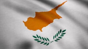 Cyprus flag pattern on the fabric. Flag of Cyprus background video