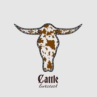vector of cattle pattern with rope
