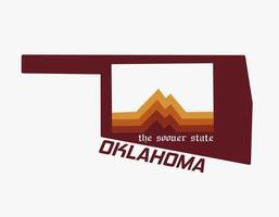 vector of oklahoma nature in flat vector perfect for print, apparel design, etc