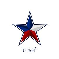 vector of utah star in vintage style perfect for print, apparel, etc