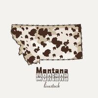 vector of montana in cow pattern perfect for print, ect