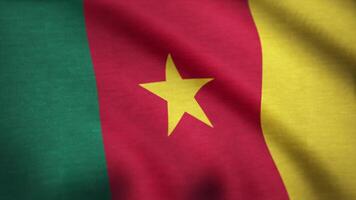 Cameroon national flag. Cameroon flag wiving animation video