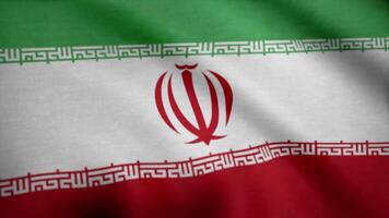 Iran flag waving animation. Flag of Iran waving on the wind video