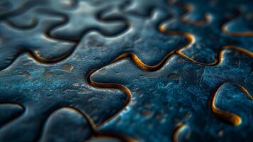 AI generated Close-up of Puzzle Piece photo